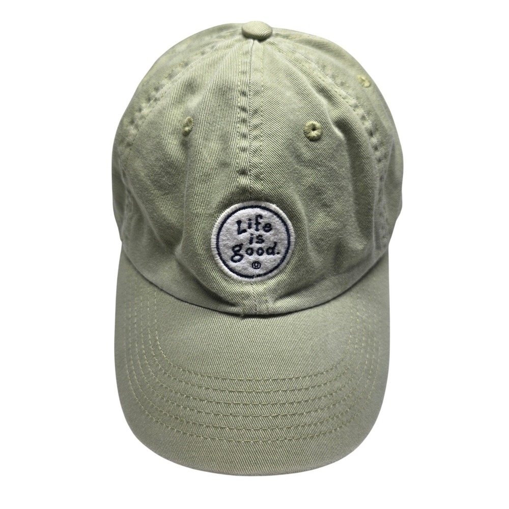 Life is Good Toddler Baseball Hat Sage Green Cotton Adjustable Cap Size 2-4T